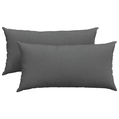 Kanapé párnák 2 pcs Sötétszürke 80 x 40 cm szövet