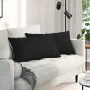 Kanapé párnák 2 pcs Fekete 80 x 40 cm szövet