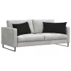 Kanapé párnák 2 pcs Fekete 80 x 40 cm szövet