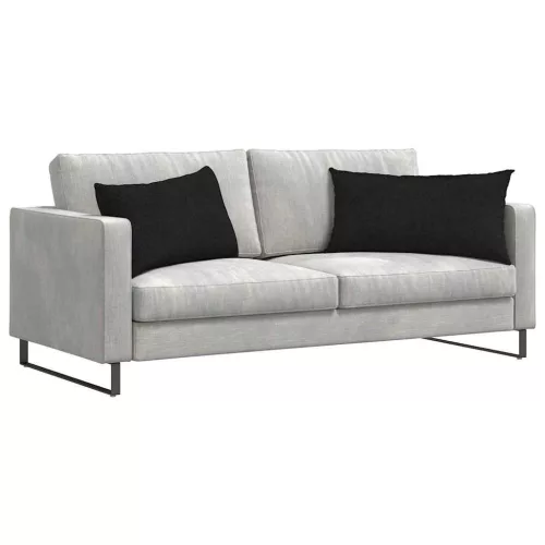Kanapé párnák 2 pcs Fekete 80 x 40 cm szövet