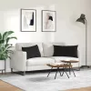 Kanapé párnák 2 pcs Fekete 80 x 40 cm szövet