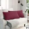 Kanapé párnák 2 pcs Bordó 80 x 40 cm szövet