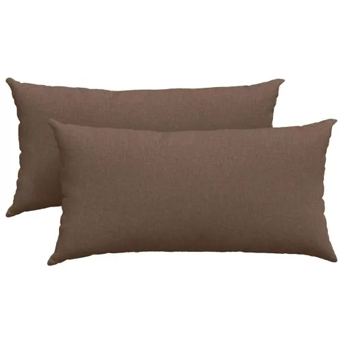 Kanapé párnák 2 pcs Barna 80 x 40 cm szövet
