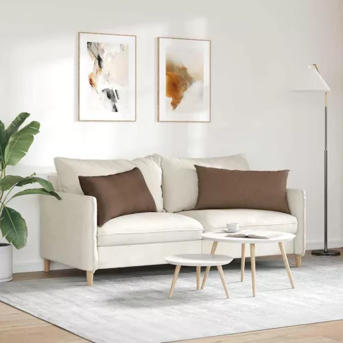 Kanapé párnák 2 pcs Barna 80 x 40 cm szövet