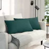 Kanapé párnák 2 pcs Sötétzöld 80 x 40 cm szövet