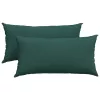 Kanapé párnák 2 pcs Sötétzöld 80 x 40 cm szövet