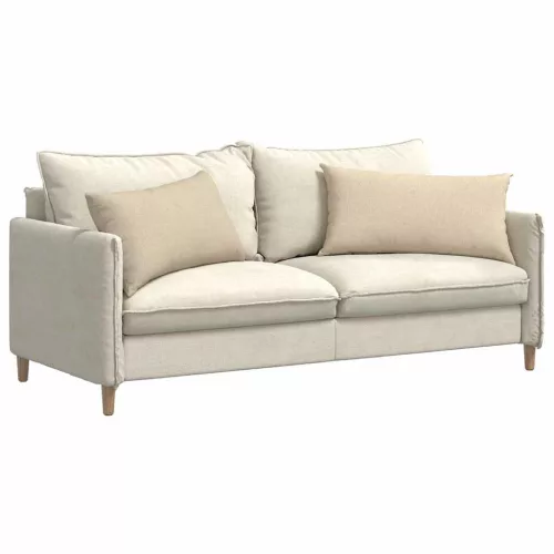 Kanapé párnák 2 pcs Krém 80 x 40 cm szövet