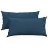Kanapé párnák 2 pcs Kék 80 x 40 cm szövet
