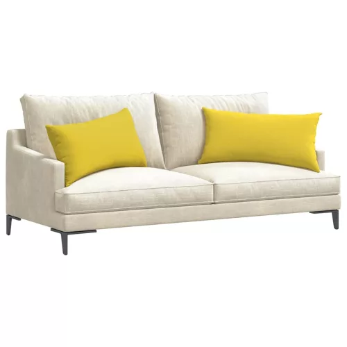 Kanapé párnák 2 pcs Világos sárga 80 x 40 cm szövet
