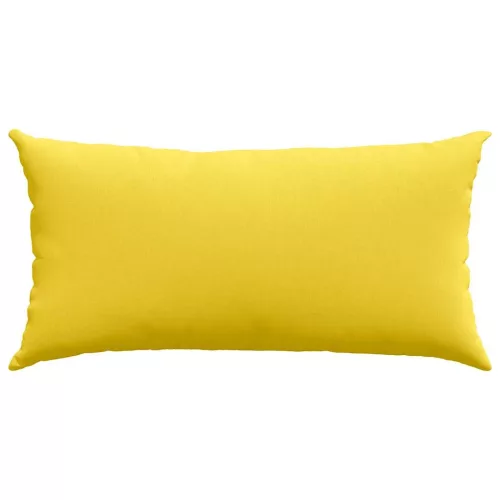 Kanapé párnák 2 pcs Világos sárga 80 x 40 cm szövet