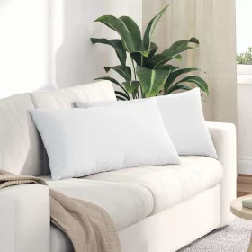 Kanapé párnák 2 pcs Fehér 80 x 40 cm szövet