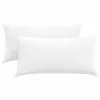 Kanapé párnák 2 pcs Fehér 80 x 40 cm szövet