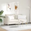 Kanapé párnák 2 pcs Fehér 80 x 40 cm szövet