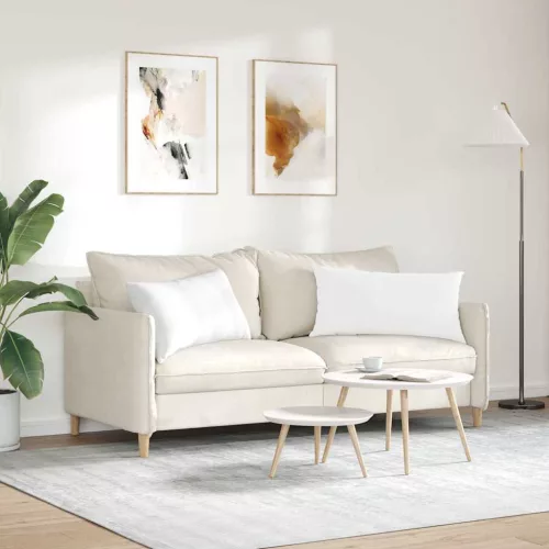 Kanapé párnák 2 pcs Fehér 80 x 40 cm szövet