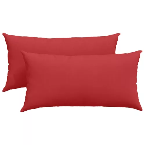 Kanapé párnák 2 pcs Piros 80 x 40 cm szövet