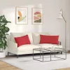 Kanapé párnák 2 pcs Piros 80 x 40 cm szövet