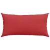 Kanapé párnák 2 pcs Piros 80 x 40 cm szövet
