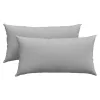 Kanapé párnák 2 pcs Szürke 80 x 40 cm szövet