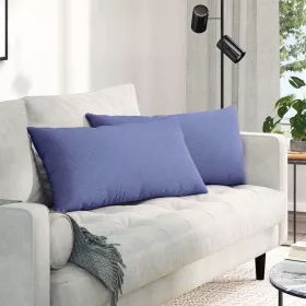 Kanapé párnák 2 pcs Kék 80 x 40 cm szövet
