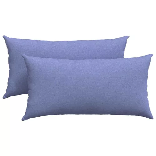 Kanapé párnák 2 pcs Kék 80 x 40 cm szövet