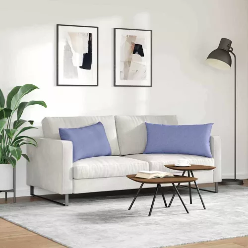 Kanapé párnák 2 pcs Kék 80 x 40 cm szövet
