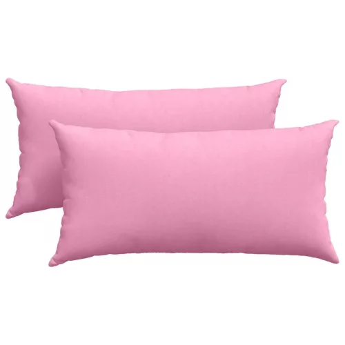 Kanapé párnák 2 pcs Rózsaszín 80 x 40 cm szövet