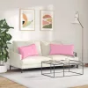 Kanapé párnák 2 pcs Rózsaszín 80 x 40 cm szövet