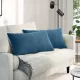 Kanapé párnák 2 pcs Kék 80 x 40 cm Bársonyos szövet
