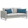 Kanapé párnák 2 pcs Kék 80 x 40 cm Bársonyos szövet