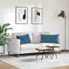 Kanapé párnák 2 pcs Kék 80 x 40 cm Bársonyos szövet