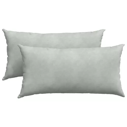 Kanapé párnák 2 pcs Világosszürke 80 x 40 cm Bársonyos szövet