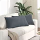 Kanapé párnák 2 pcs Sötétszürke 80 x 40 cm Bársonyos szövet