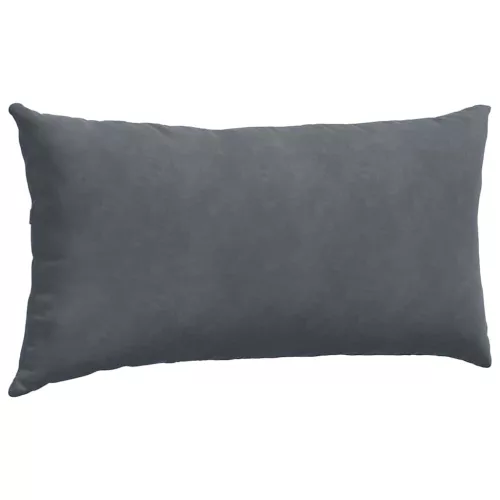 Kanapé párnák 2 pcs Sötétszürke 80 x 40 cm Bársonyos szövet