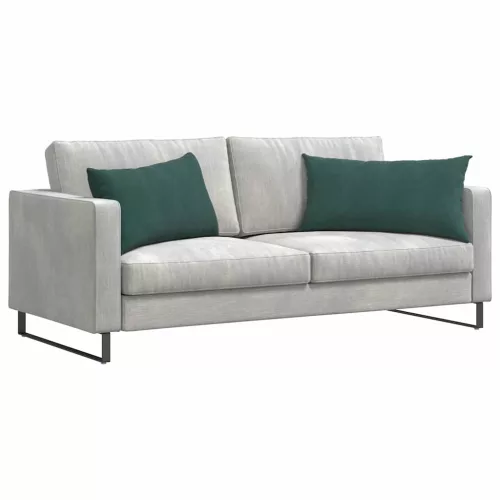 Kanapé párnák 2 pcs Sötétzöld 80 x 40 cm Bársonyos szövet
