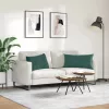Kanapé párnák 2 pcs Sötétzöld 80 x 40 cm Bársonyos szövet