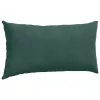 Kanapé párnák 2 pcs Sötétzöld 80 x 40 cm Bársonyos szövet