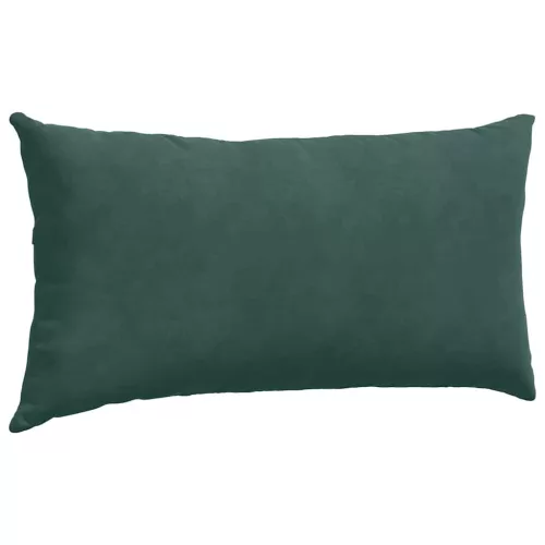 Kanapé párnák 2 pcs Sötétzöld 80 x 40 cm Bársonyos szövet
