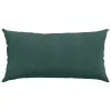 Kanapé párnák 2 pcs Sötétzöld 80 x 40 cm Bársonyos szövet