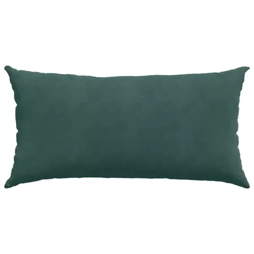 Kanapé párnák 2 pcs Sötétzöld 80 x 40 cm Bársonyos szövet