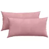 Kanapé párnák 2 pcs Rózsaszín 80 x 40 cm Bársonyos szövet