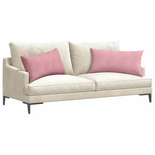 Kanapé párnák 2 pcs Rózsaszín 80 x 40 cm Bársonyos szövet