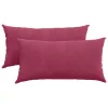 Kanapé párnák 2 pcs Bordó 80 x 40 cm Bársonyos szövet