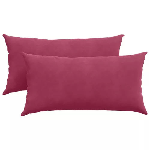 Kanapé párnák 2 pcs Bordó 80 x 40 cm Bársonyos szövet