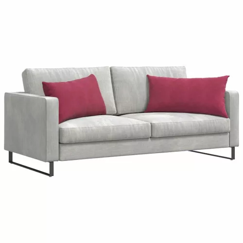 Kanapé párnák 2 pcs Bordó 80 x 40 cm Bársonyos szövet