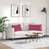 Kanapé párnák 2 pcs Bordó 80 x 40 cm Bársonyos szövet
