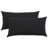Kanapé párnák 2 pcs Fekete 80 x 40 cm Bársonyos szövet