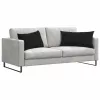 Kanapé párnák 2 pcs Fekete 80 x 40 cm Bársonyos szövet