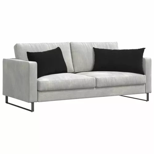 Kanapé párnák 2 pcs Fekete 80 x 40 cm Bársonyos szövet