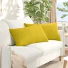 Kanapé párnák 2 pcs Sárga 80 x 40 cm Bársonyos szövet