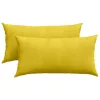 Kanapé párnák 2 pcs Sárga 80 x 40 cm Bársonyos szövet